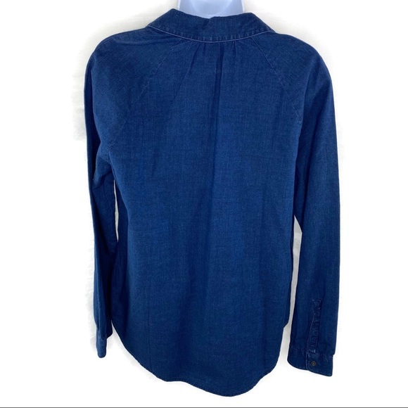 Loft by Ann Taylor Denim Long Sleeve Tunic Top M - Picture 2 of 8